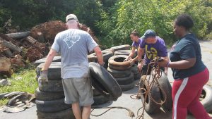 Sugar Creek Cleanup July 14, 2018 1